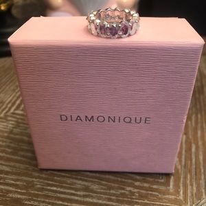 Diamonique Opal Eternity Ring Size 5